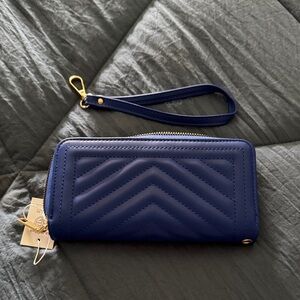 Blue Quilted Wallet
